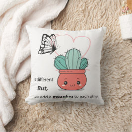 Zo anders, perfect samen - Schattige liefdespaar Kussen