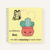 Zo anders, perfect samen - Schattige liefdespaar Notitieboek (Voorkant)