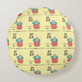 Zo anders, perfect samen - Schattige liefdespaar Rond Kussen