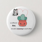 Zo anders, perfect samen - Schattige liefdespaar Ronde Button 5,7 Cm (Voorkant)