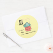 Zo anders, perfect samen - Schattige liefdespaar Ronde Sticker (Envelop)