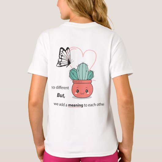 Zo anders, perfect samen - Schattige liefdespaar T-shirt (Achterkant)