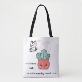 Zo anders, perfect samen - Schattige liefdespaar Tote Bag