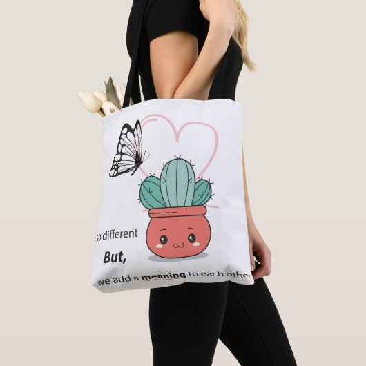 Zo anders, perfect samen - Schattige liefdespaar Tote Bag (Dichtbij)