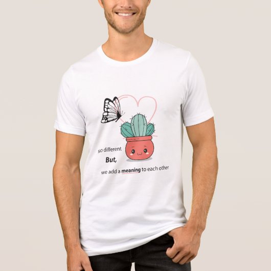 Zo anders, perfect samen - Schattige liefdespaar Tri-Blend Shirt (Voorkant)