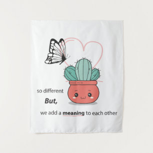 Zo anders, perfect samen - Schattige liefdespaar Wandkleed