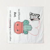 Zo anders, perfect samen - Schattige liefdespaar Wandkleed (Voorkant (horizontaal))