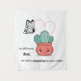 Zo anders, perfect samen - Schattige liefdespaar Wandkleed