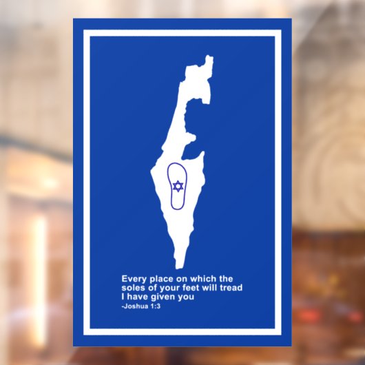 Zo Artzeinu - Joshua 1:3 Raamsticker (Vel 2)