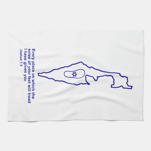 Zo Artzeinu - Joshua 1:3 Theedoek (Horizontaal)