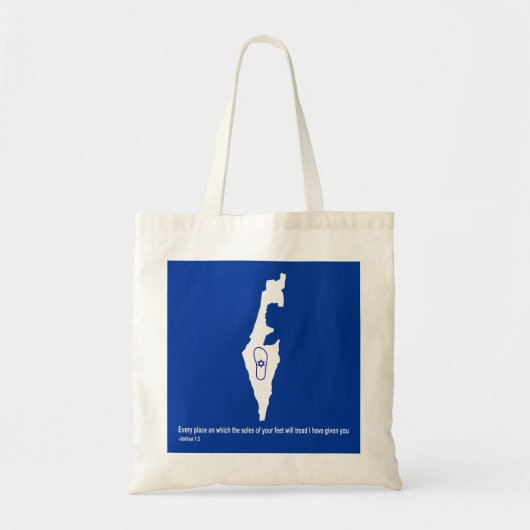Zo Artzeinu - Joshua 1:3 Tote Bag (Voorkant)