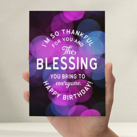 Zo bedankt voor jou en de zegen die je mee brengt