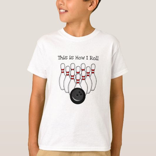 Zo ben ik aan het rollen, Bowling Pun T-shirt (Voorkant)