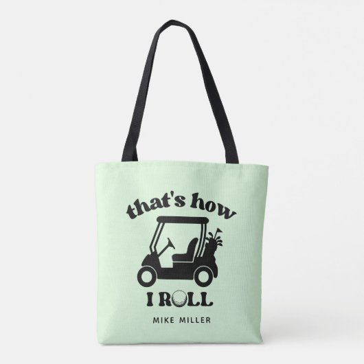 Zo ben ik Roll Golf Cart Golfer Tote Bag (Achterkant)