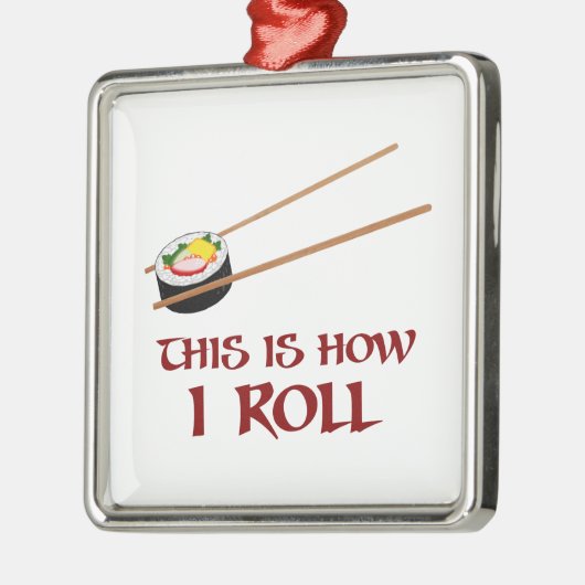 Zo ben ik Sushi Roll Metalen Ornament (Links)