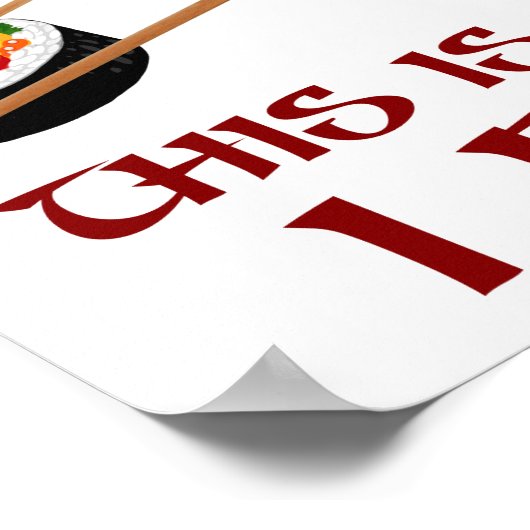 Zo ben ik Sushi Roll Poster (Hoek)