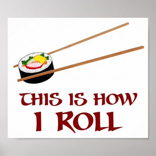 Zo ben ik Sushi Roll Poster (Voorkant)