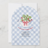 Zo Berry Sweet Baby Boy naar Bee Strawberry Shower Kaart (Achterkant)