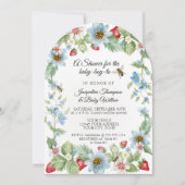 Zo Berry Sweet Baby Boy naar Bee Strawberry Shower Kaart (Voorkant)