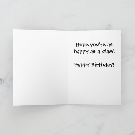 Zo blij als een mossel kaart (Binnen)