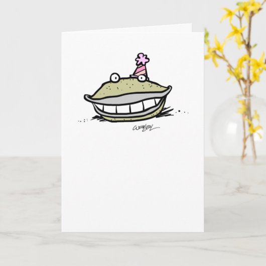 Zo blij als een mossel kaart (Gele Bloem)