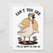 Zo blij als Schattige kan zijn Happy Goose Bedankkaart (Voorkant)