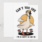 Zo blij als Schattige kan zijn Happy Goose Bedankkaart (Voorkant / Achterkant)