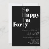 Zo blij dat ik 40 jaar ben kaart (Voorkant)