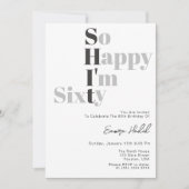 Zo blij dat ik 50 jaar jarig ben kaart (Voorkant)