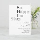 Zo blij dat ik 50 jaar jarig ben kaart (Staand voorkant)