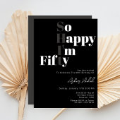 Zo blij dat ik 50 jaar jarig ben kaart