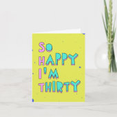 Zo blij dat ik dertig ben, lees tussen de regels kaart (Voorkant)
