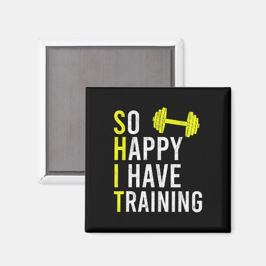 Zo blij dat ik heb training bodybuilding sportscho magneet (Voorkant / Achterkant)