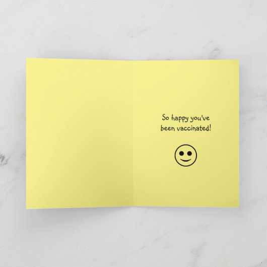 Zo blij dat je bent gevaccineerd tegen COVID-Kaart Kaart (Binnen)