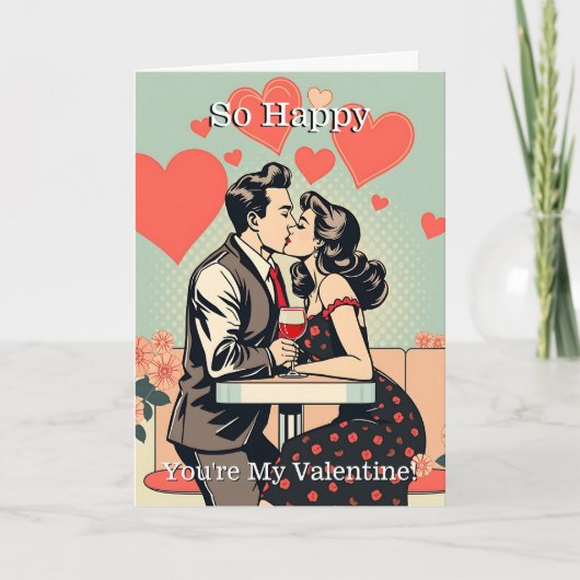 Zo blij dat je mijn Valentijn bent | Pop Art Kaart (Voorkant)