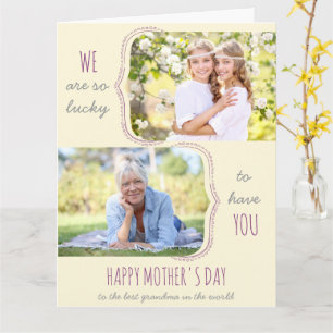 Zo blij dat je twee foto's hebt. kaart