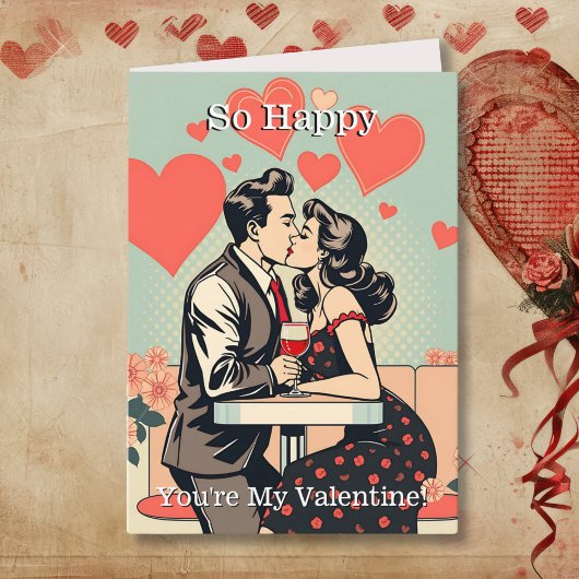 Zo blij dat jij mijn Valentijn bent | Pop Art Kaart