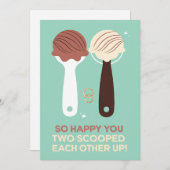 Zo blij dat jullie twee elkaar ijs hebben geschept feestdagenkaart (Voorkant / Achterkant)