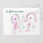Zo blij dat we zussen zijn, Briefkaart (Voorkant)