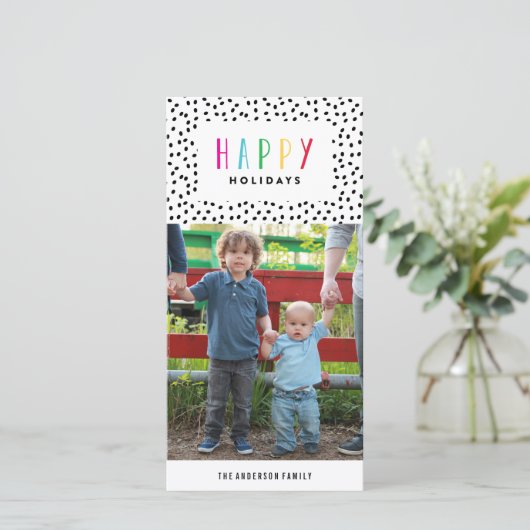 Zo blij feestdagenkaart (Staand voorkant)