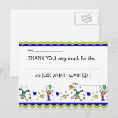 Zo blij - Kinder bedankkaart Briefkaart (Voorkant / Achterkant)
