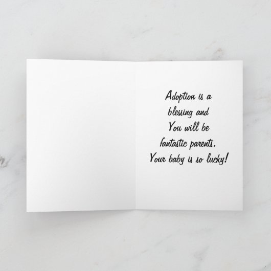 ZO BLIJ MET JE ADOPTIE NIEUWS KAART (Binnen)