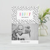 Zo blij | Vakantieknopkaart Feestdagenkaart (Staand voorkant)