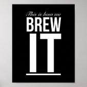 Zo brouwen we koffie grappig citeert wit poster (Voorkant)