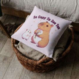 Zo Capy om je te zien – Cute Capybara Kunst  Kussen