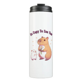 Zo Capy Om Je Te Zien – Mooie Capybara Kunst Thermosbeker