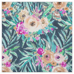 ZO CASUAL donkere tropische Floral Stof
