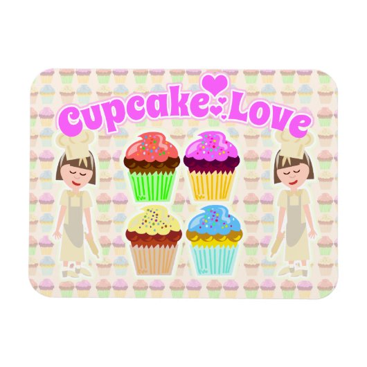 Zo Cute Cupcake-ontwerp Magneet (Horizontaal)