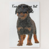 Zo Cute, Puppy Rottweiler Dog Legpuzzel (Verticaal)