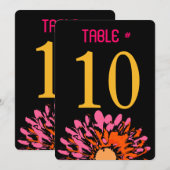 ZO  DAG Bat Mitzvah Table Number Kaart (Voorkant / Achterkant)